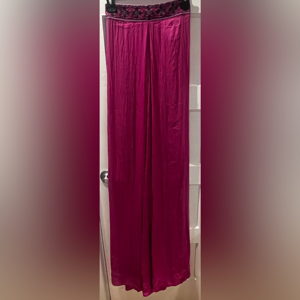 Free People Solid Serendipity Small Strapless Embroidered Wide Leg Jumpsuit - Picture 5 of 8